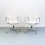 4x Vitra EA 108 Wit Netweave - Chroom, Huis en Inrichting, Stoelen, Ophalen of Verzenden, Zo goed als nieuw, Wit, Metaal