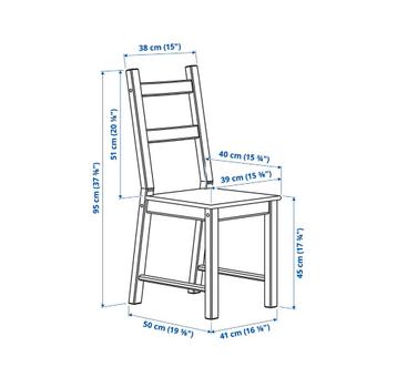 Eetkamerstoel ikea - IVAR hout - afbeelding 2