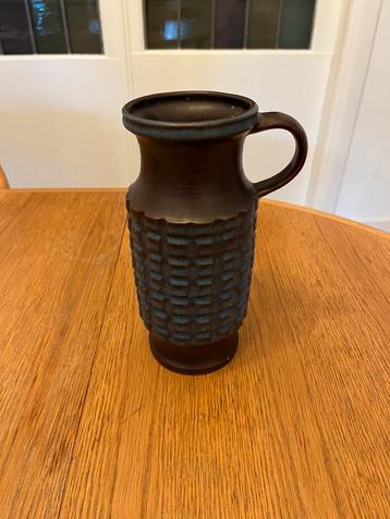 Vintage blauwe vaas / kan met oor West Germany keramiek beschikbaar voor biedingen