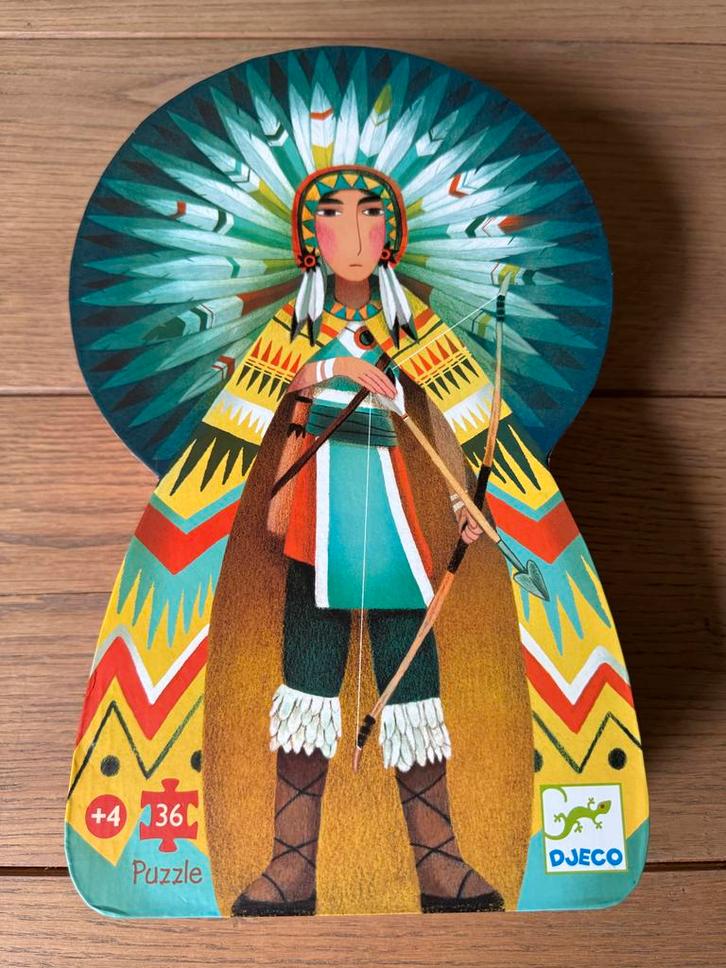 Djeco Tatanka Puzzel - 36 Stukjes, Kinderen en Baby's, Speelgoed | Kinderpuzzels, Zo goed als nieuw, 4 tot 6 jaar, Meer dan 50 stukjes