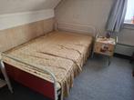 Twijfelaar metalen bed 120x190 cm, Huis en Inrichting, Slaapkamer | Bedden, Ophalen, Gebruikt, Wit, Vintage