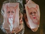 2 Nieuwe Halloween maskers, Kleding | Heren, Ophalen of Verzenden, Nieuw, Halloween, Accessoires