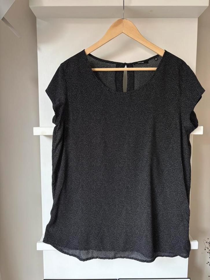 Opus top blouse zwart wit stip Maat 38, Kleding | Dames, Blouses en Tunieken, Zo goed als nieuw, Maat 38/40 (M), Zwart, Ophalen of Verzenden