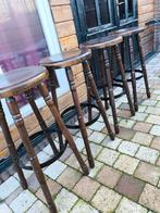 Barkrukken De Arend Hout als hagelnieuw! 4 stuks, Ophalen, Zo goed als nieuw, Hout, 60 tot 90 cm