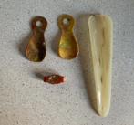 3 schoenlepels + 1 vingerdoekringetje - melanine/kunsthoorn, Ophalen of Verzenden, Zo goed als nieuw, Gebruiksvoorwerp