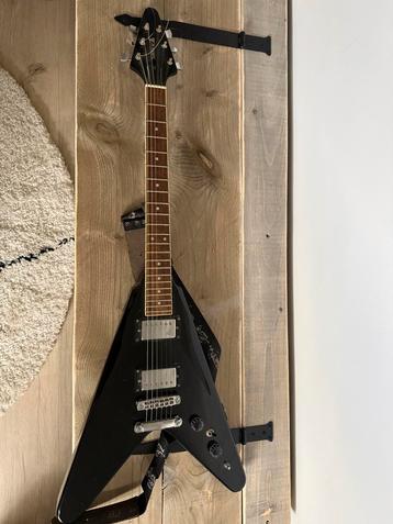 Samick FV-450 Flying V - 1994 - Zwart beschikbaar voor biedingen