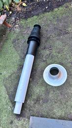 Rookgasafvoer concentrisch  / CV dakdoorvoer Ø125/80 mm, Afvoer, Gebruikt, Pvc, Ophalen of Verzenden