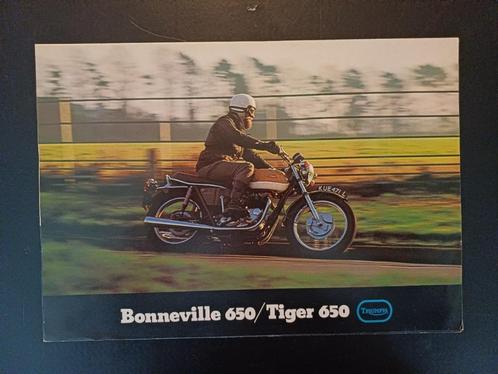 TRIUMPH Bonneville 650 / Tiger 650 brochure folder origineel, Motoren, Handleidingen en Instructieboekjes, Triumph, Ophalen of Verzenden