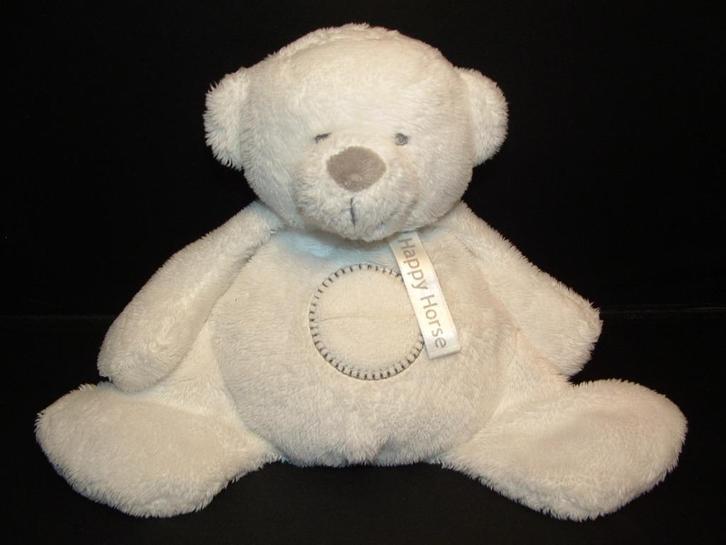 HAPPY HORSE BEER BEAR BIBI IVORY NR2 VELOURS PASTEL, Kinderen en Baby's, Speelgoed | Knuffels en Pluche, Nieuw, Beer, Verzenden