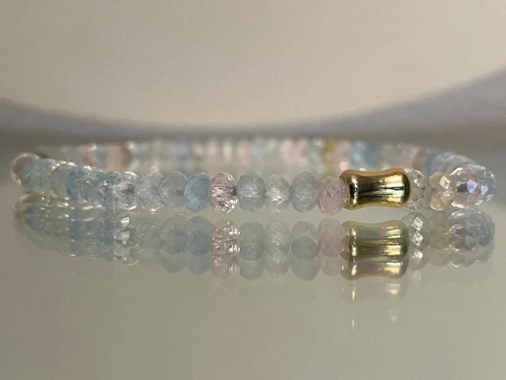 Edelsteen armband met beryl, Sieraden, Tassen en Uiterlijk, Edelstenen, Nieuw, Verzenden