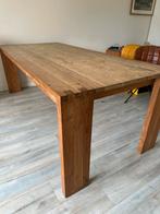 Zware houten tafel met 2 ldes., Huis en Inrichting, Tafels | Eettafels, Ophalen, 200 cm of meer, 50 tot 100 cm, Zo goed als nieuw