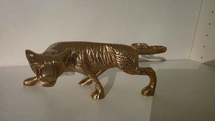 Vintage Messing Panter Beeldje, Antiek en Kunst, Antiek | Koper en Brons, Ophalen of Verzenden