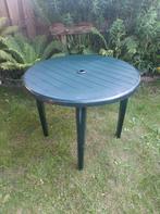 Tuintafel kunststof rond tuin tafel 74 cm hoog rond 89 cm, Ophalen, Kunststof, Gebruikt, Rond