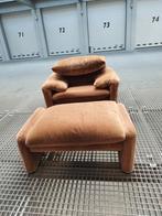 Cassina Maralunga Fauteuil + Ottoman, Ophalen, Gebruikt, 75 tot 100 cm, 75 tot 100 cm