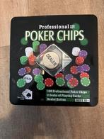 Professionele Poker Chips Set - nieuw, Drie of vier spelers, Ophalen of Verzenden, Zo goed als nieuw