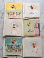 6x vintage kerst kaart met houten Erzgebirge figuurtjes, Verzenden, Nieuw