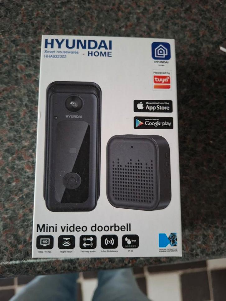 Hyundai video deurbel, Huis en Inrichting, Deurbellen, Zo goed als nieuw, Draadloos, Ingebouwde camera, Compatibel met smartphone