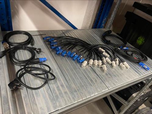 Partij POWERCON 5x Powercon Kabel 13x Powercon Doorlus, Muziek en Instrumenten, Kabels en Stekkers, Gebruikt, Apparatuur, Ophalen