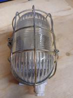 industrieele bulleye lamp, Huis en Inrichting, Ophalen of Verzenden, Zo goed als nieuw, Glas, Minder dan 50 cm