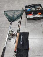 Werphengel set met molen, spoel, koffer & kunstaas, Watersport en Boten, Ophalen, Gebruikt, Werphengel