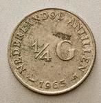 Zilveren 1/4 Gulden kwartje Nederlandse Antillen 1965, Postzegels en Munten, Munten | Nederland, Koningin Juliana, Verzenden, Zilver