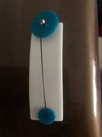 vintage haarspeld - haarknip - turquoise / wit, Ophalen of Verzenden, Nieuw, Haarspeld