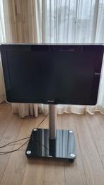 Spectral tv-standaard – glas & aluminium, Huis en Inrichting, Kasten | Televisiemeubels, Ophalen, Modern design, Gebruikt, 100 tot 150 cm