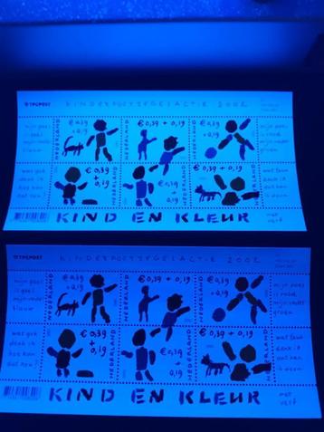 Kindblok 2002 NVPH 2114 ---> 1 x met fosfor en 1 x zonder !! beschikbaar voor biedingen
