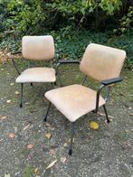 2 fauteuils (gispen stijl/vintage/industrieel), Huis en Inrichting, Stoelen, Ophalen, Twee, Zwart, Zo goed als nieuw