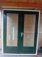 Openslaande dubbele tuindeuren met kozijn, Doe-het-zelf en Verbouw, Kozijnen en Schuifpuien, Ophalen, Hout, Deurkozijn