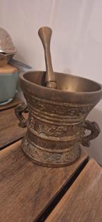 Antieke Koperen Vijzel met Stamper, Antiek en Kunst, Ophalen of Verzenden