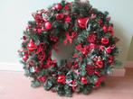 Grote Royale Kerstkrans Kunstgroen Rode Decoratie 65 cm !!!, Diversen, Kerst, Ophalen, Nieuw