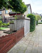 Laag Tuinhekje 2 delig 295cm x90cm - Gebeitst, Ophalen, Gebruikt, Hout, Tuinhek