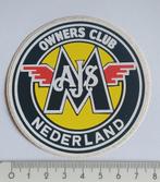 Sticker AJS Matchless Owners Club Nederland, Verzamelen, Auto of Motor, Zo goed als nieuw, Verzenden