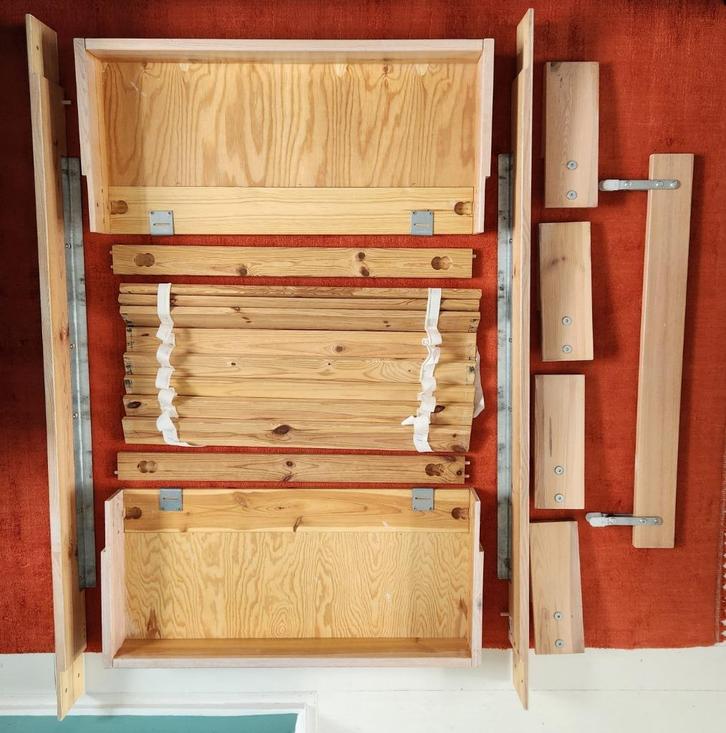 meegroei-bed, Huis en Inrichting, Slaapkamer | Bedden, Gebruikt, Eenpersoons, 80 cm, 200 cm, Hout, Verstelbaar, Ophalen