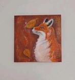 Schilderij Vos acrylverf, Minder dan 50 cm, Oorspronkelijke maker, Nieuw, Ophalen of Verzenden