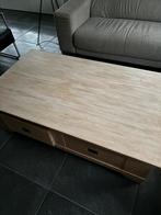 Whitewash eiken salontafel 140x80x45, Gebruikt, 100 tot 150 cm, Eikenhout, Minder dan 50 cm