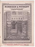 Ronniger & Pittroff Preisliste 112 catalogus 1919 rekken e.a, Verzenden, Gelezen, Catalogus