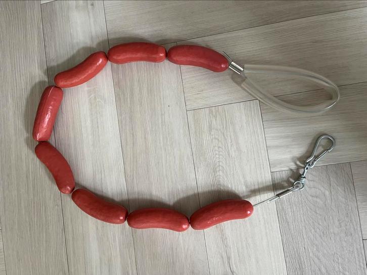 Balvi Hotdog hondenriem, Dieren en Toebehoren, Hondenriemen, Zo goed als nieuw, Hondenriem, Ophalen of Verzenden