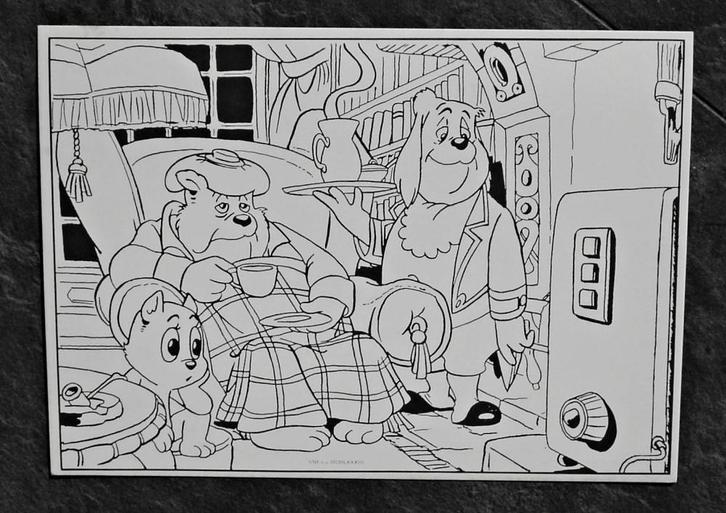 Ansichtkaart - Kleurplaat - Filmnet - 1984 - Bommel Tom poes, Verzamelen, Stripfiguren, Zo goed als nieuw, Plaatje, Poster of Sticker