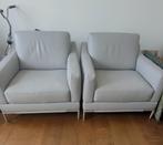 Twee echt lederen fauteuils Natuzzi, Ophalen, Zo goed als nieuw, 75 tot 100 cm, 50 tot 75 cm