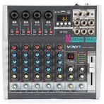Mengpaneel,Mixer 6-kanaals,USB,MP3,Bluetooth, VMM-K602, Vonyx, Nieuw, Info@marbeco.nl, Overige instrumenten