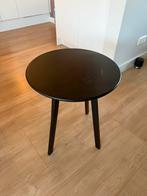 Zwarte ronde bijzettafel, Minder dan 55 cm, Rond, Zo goed als nieuw, Ophalen