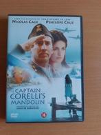DVD Captain Corelli's Mandolin Nicolas Cage Penelope Cruz, Vanaf 12 jaar, Ophalen of Verzenden, Zo goed als nieuw, Drama