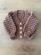 Hand gebreide bruine baby vest - Dogabambi, Kinderen en Baby's, Babykleding | Maat 68, Dogabambi, Nieuw, Ophalen of Verzenden