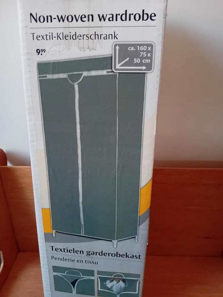Stoffen Kast / Kledingkast - Nieuw in doos, Huis en Inrichting, Kasten | Kledingkasten, Nieuw, 150 tot 200 cm, 50 tot 100 cm, 25 tot 50 cm