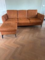 Bank 3-zits + hocker, Huis en Inrichting, Ophalen, Gebruikt, Past in elk interieur, Driepersoons