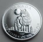 1 ounce zilveren Wolf Canada, Ophalen of Verzenden, Noord-Amerika, Losse munt, Zilver