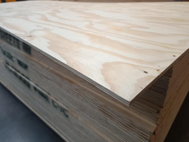 Underlayment Elliottis Pine C+/C - SE - EXT 9mm 122x244cm, Doe-het-zelf en Verbouw, Platen en Panelen, Nieuw, Hout, Minder dan 20 mm