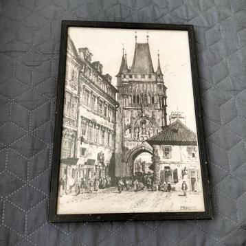 Samuel Prout, print van Praag 1833 beschikbaar voor biedingen